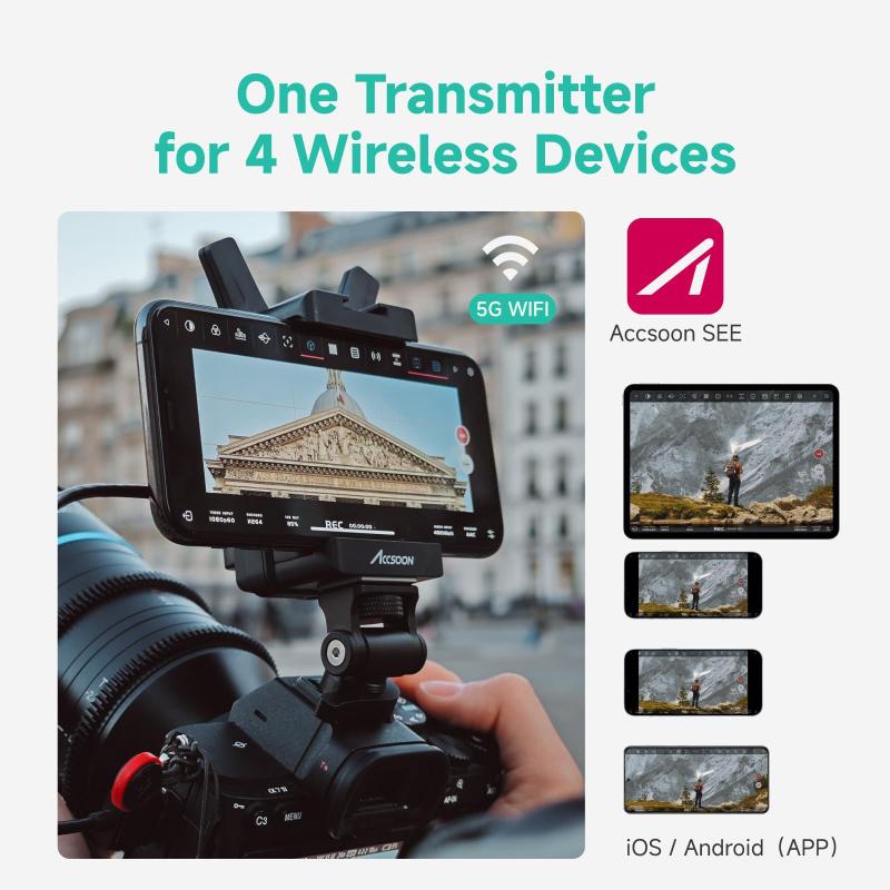 Transmissor de vídeo sem fio Accsoon CineView Nano 1080p60